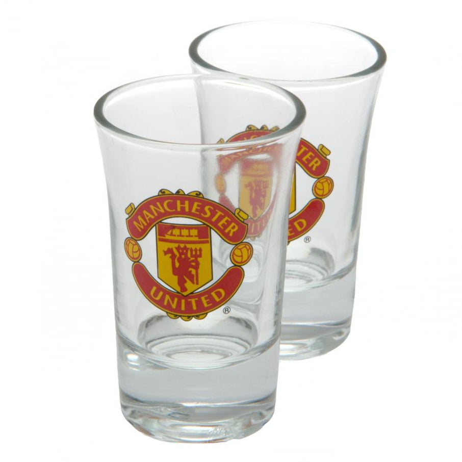 manchester united fc 2-pack shot glasses